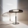 Dora Smokey Glass/Satin Gold Table