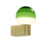 Dipping Light Wall Green - Brushed Brass