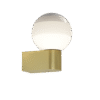Dipping Light Wall White - Brushed Brass