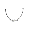 Dew Drops Vegan Black Leather Pendant