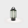 Qu Jet Black/Glass Jade Lamp