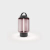 Qu Jet Black/Glass Rose Lamp