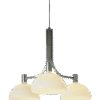 AS43C Chrome/White Glass Pendant