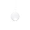 Asteroid Chrome/White Glass Pendant