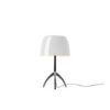 Lumiere White/Black Chrome Table