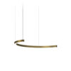 Brooklyn Round Semicircular Matte Brass Pendant