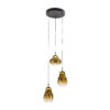 Aledis Matt Black/Golden Pendant
